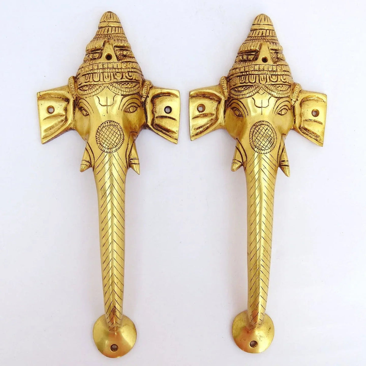 Traditional Door Handle Made of Brass Ganesha Handle (Set of 2 Pieces) - ArtyCraftz.com