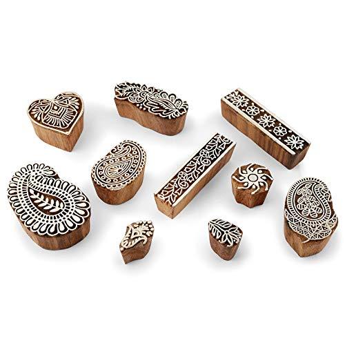 Traditional Indian Hand Carved Wooden Printing Block-ArtyCraftz.com