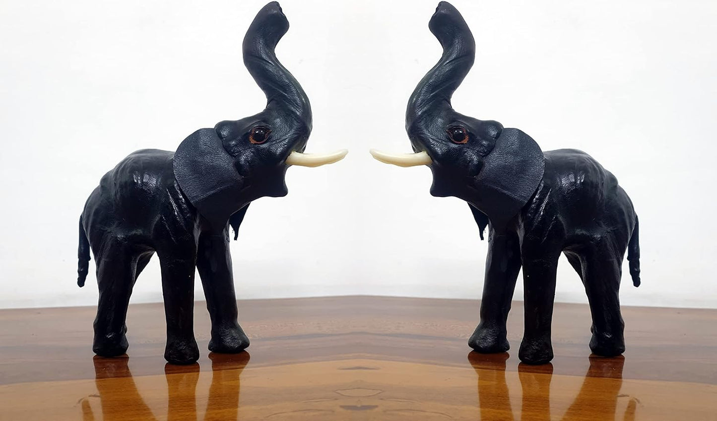 Traditional Leather Craft Elephant Figurine-ArtyCraftz.com