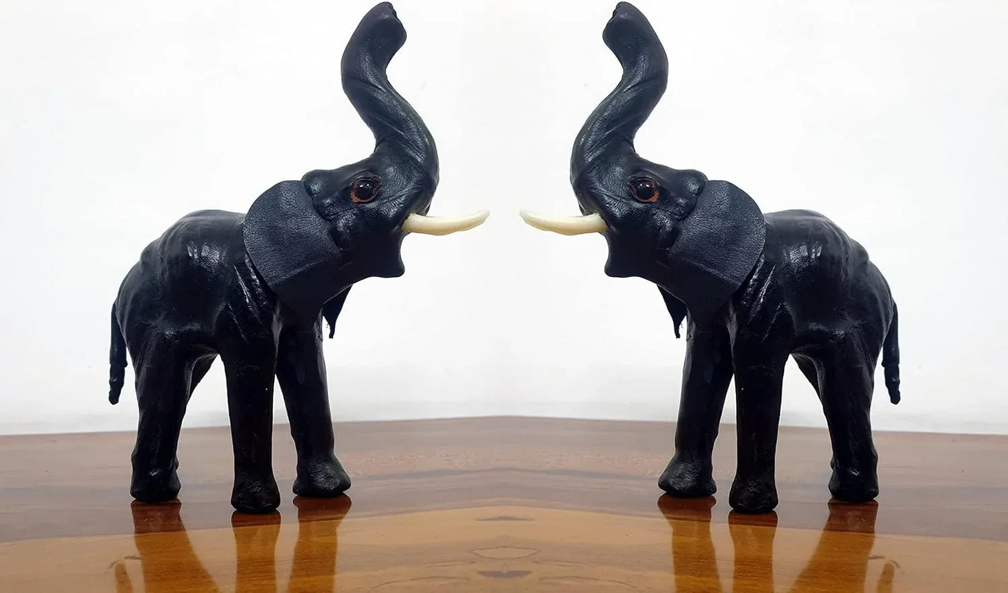 Traditional Leather Craft Elephant Figurine-ArtyCraftz.com