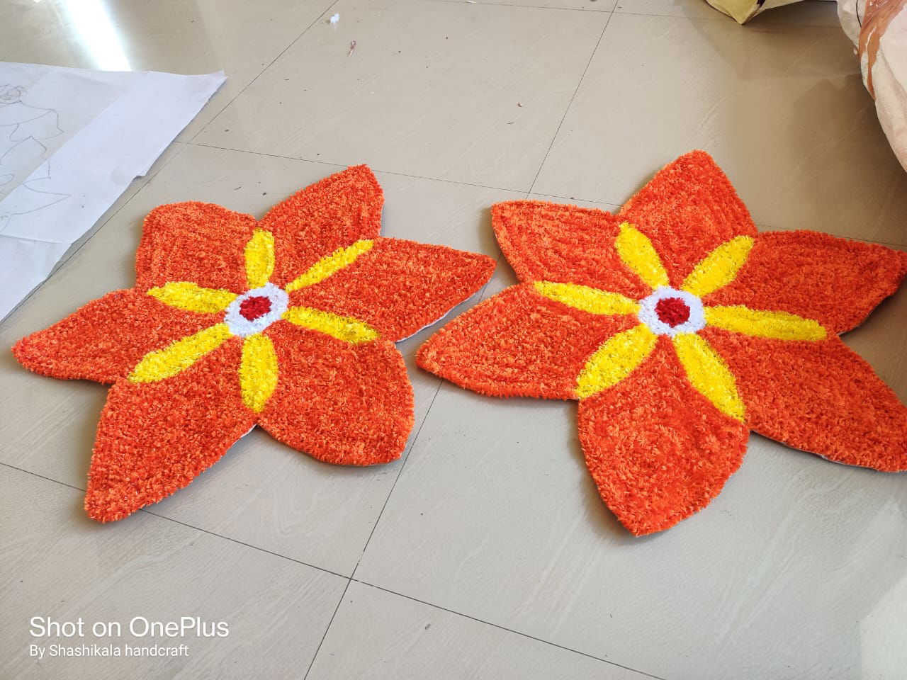 Traditional Modern Rangoli Door Mat for Home,Temple,Living Room, Door Entrance 2 Feet Set of 2 Pieces - ArtyCraftz.com