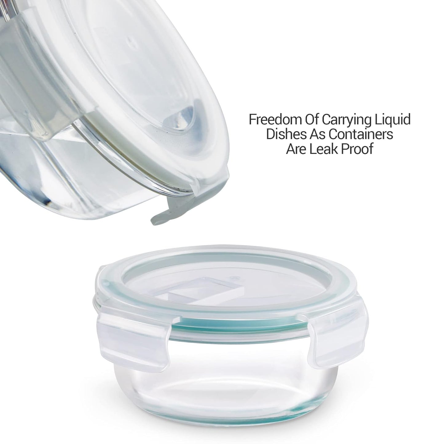 Treo All Fresh Glass Tiffin Set – 5-Piece Stackable Lunch Box