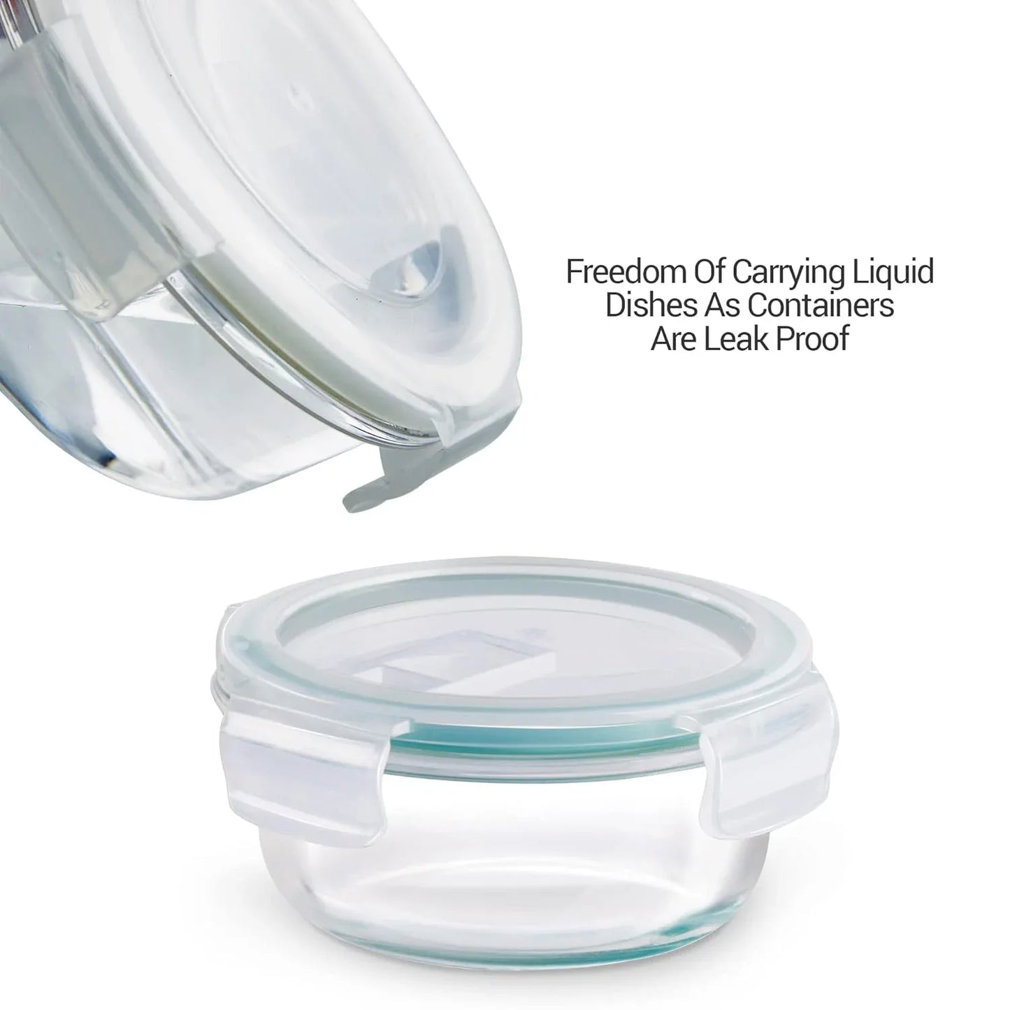 Treo All Fresh Glass Tiffin Set – 5-Piece Stackable Lunch Box