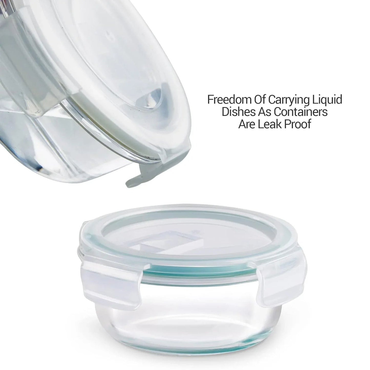 Treo All Fresh Glass Tiffin Set – 5-Piece Stackable Lunch Box
