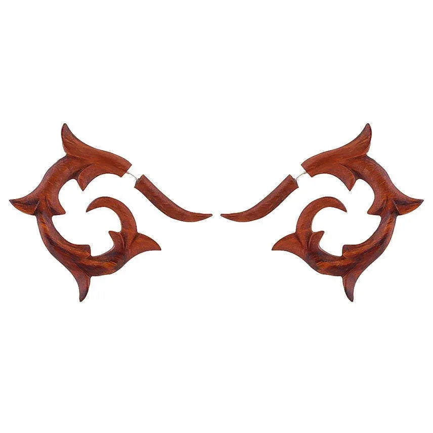 Tribal Big Fake Gauge Earrings 2.4" - ArtyCraftz.com