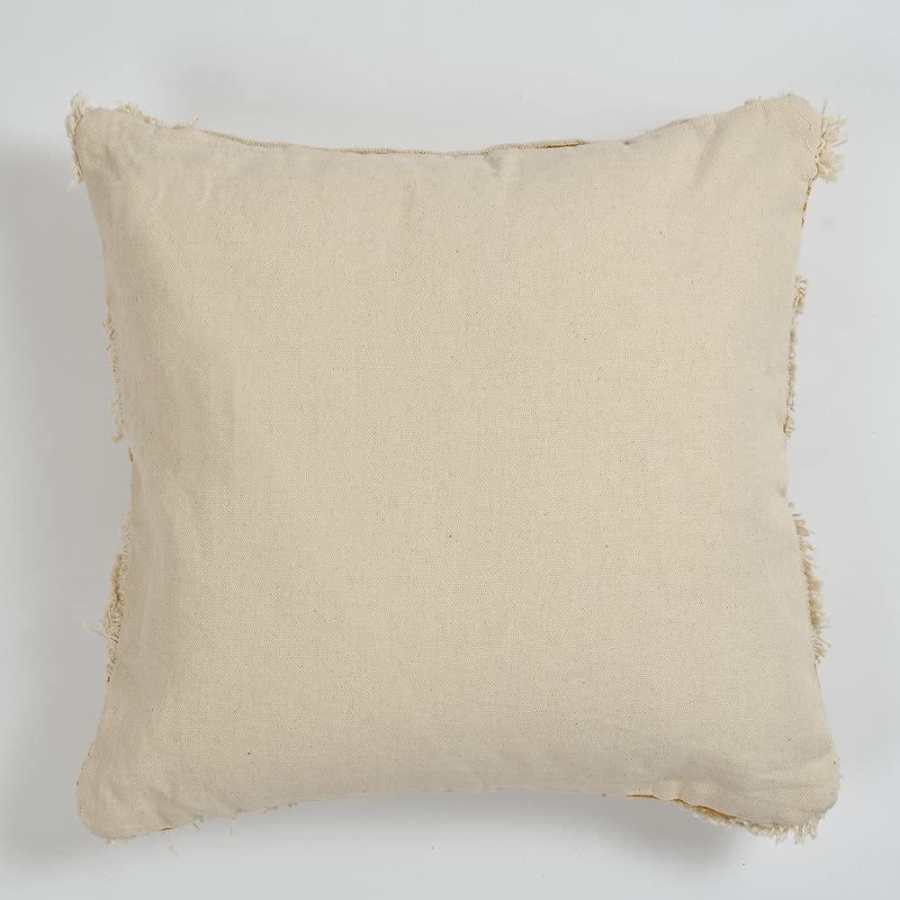 Tufted Diamond 2 Blocks Across Cushion Cover, Yellow, 16x16 inches - ArtyCraftz.com