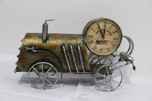 Unique Metal Train Engine Design Table Clock - ArtyCraftz.com