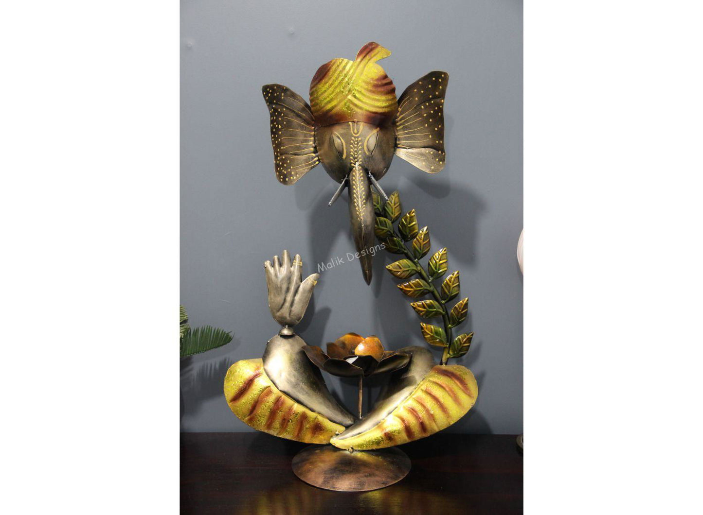 Unique Showpiece For Living Room Metal Little Ganesha Perfect Resin showpiece for Gift And Table Decor - ArtyCraftz.com