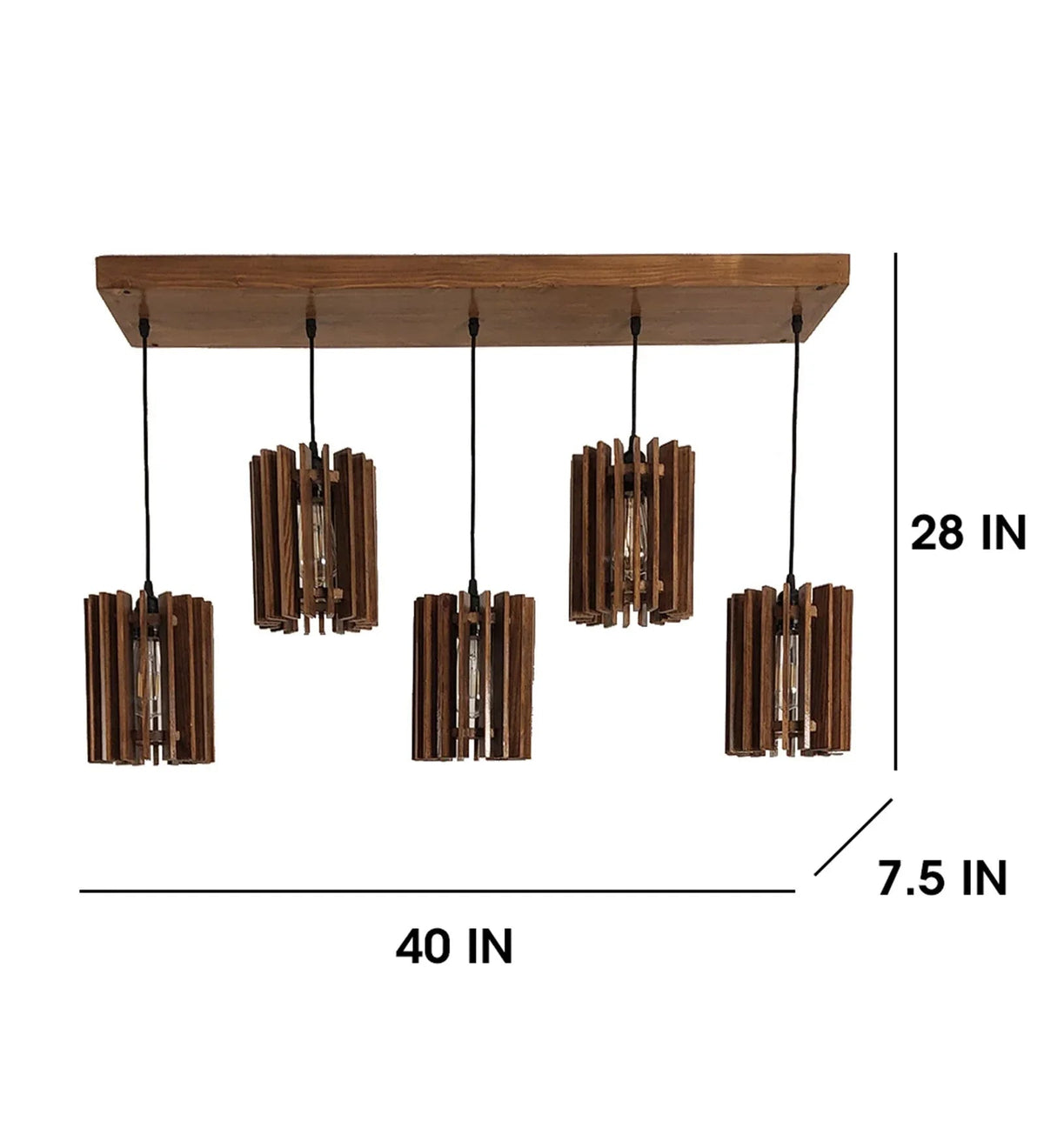 Ventus Brown 5 Series Hanging Lamp