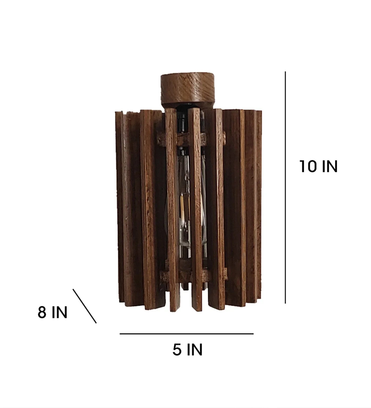Ventus Brown Wooden Wall Light - ArtyCraftz.com