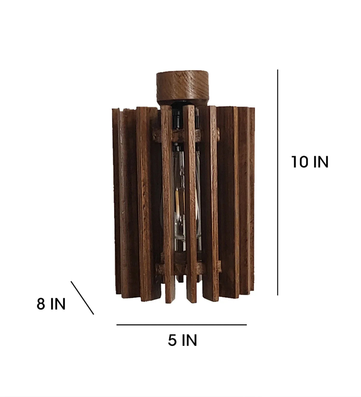 Ventus Brown Wooden Wall Light - ArtyCraftz.com