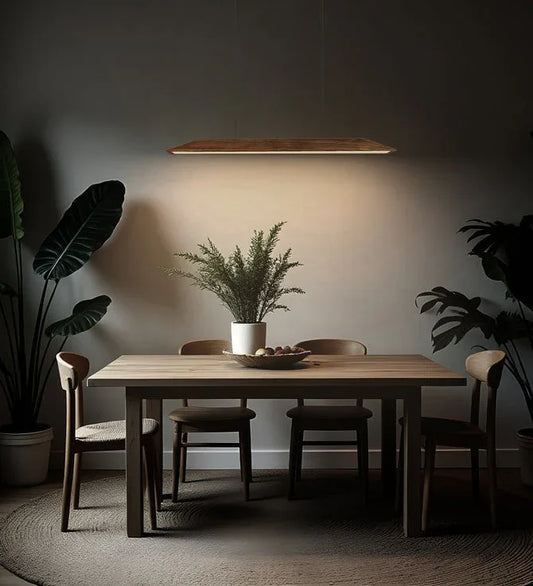 Venus 36 Brown Wooden LED Hanging Lamp-ArtyCraftz.com