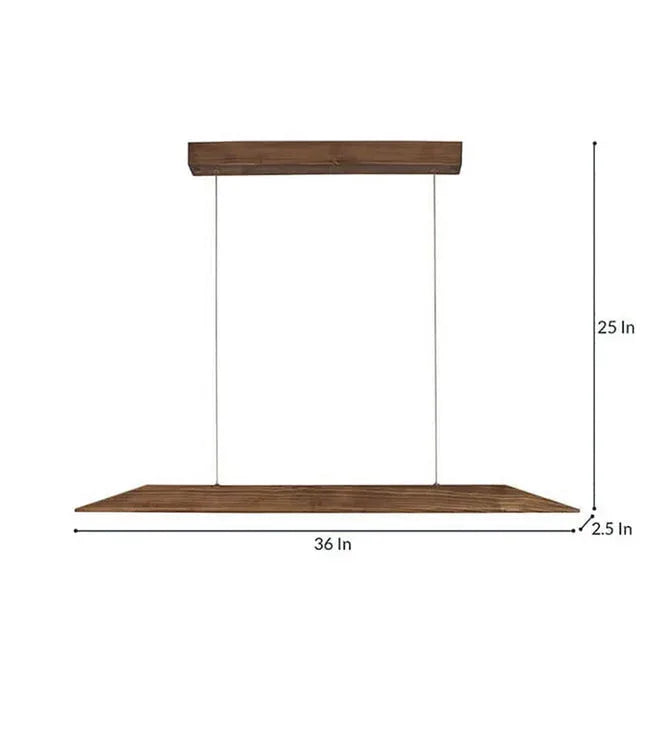 Venus 36 Brown Wooden LED Hanging Lamp-ArtyCraftz.com