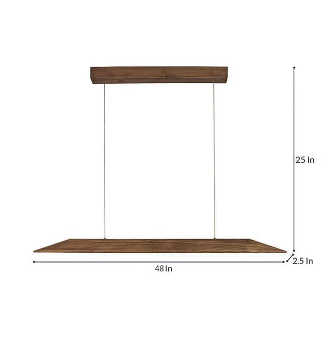 Venus 48 Brown Wooden LED Hanging Lamp-ArtyCraftz.com