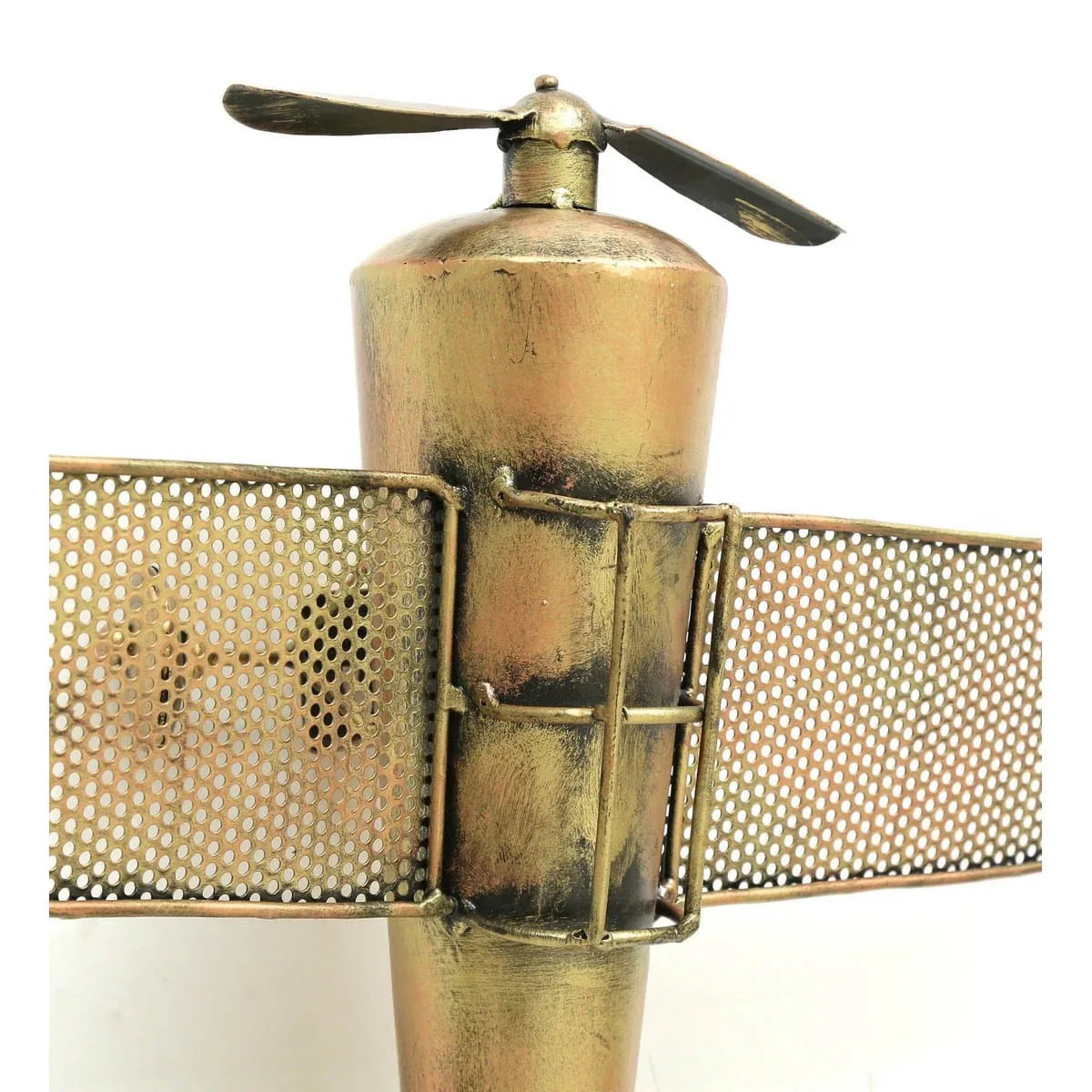 Handcrafted Metal Airplane for Wall Decor