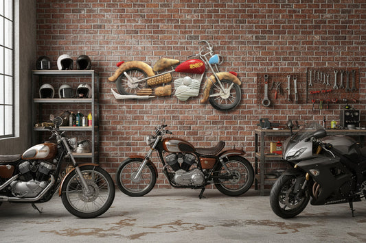 Vintage Sports Bike Iron Wall Art ArtyCraftz.com