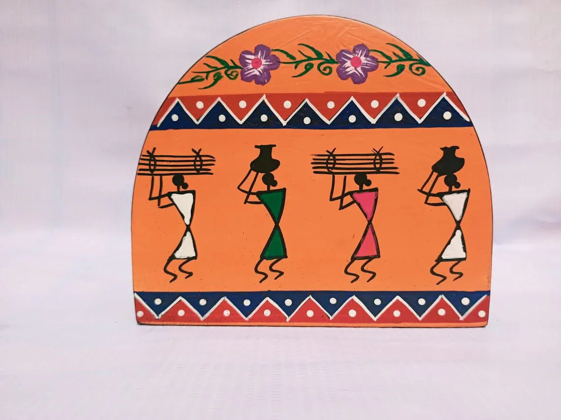 Warli Tissue Stand - ArtyCraftz.com