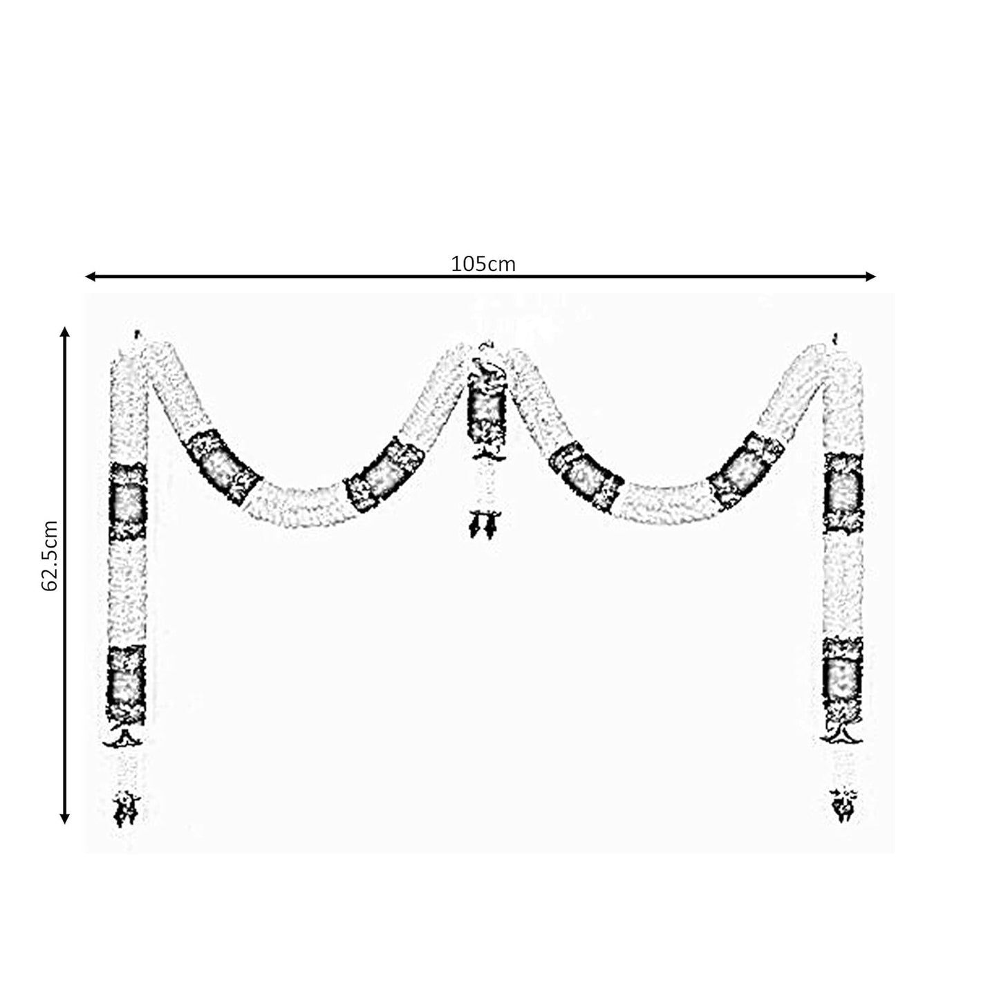 White Green Red Net Ribbon Door Thoran-ArtyCraftz.com