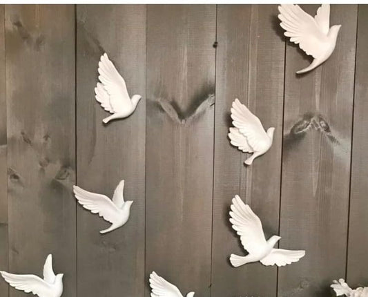 White Flying Birds Wall Art Set-ArtyCraftz.com