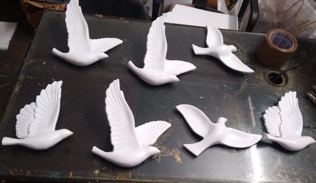 White Flying Birds Wall Art Set-ArtyCraftz.com