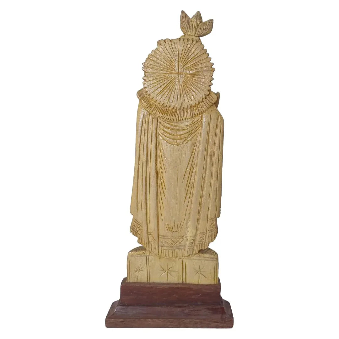 White Teak Wood Handcrafted Krishna Statue-ArtyCraftz.com