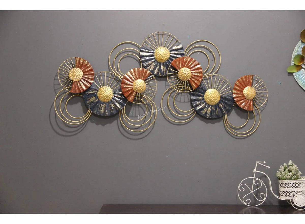 Wonderful Home Interior Design For Metal Circle Bedroom Flower Decoration - ArtyCraftz.com