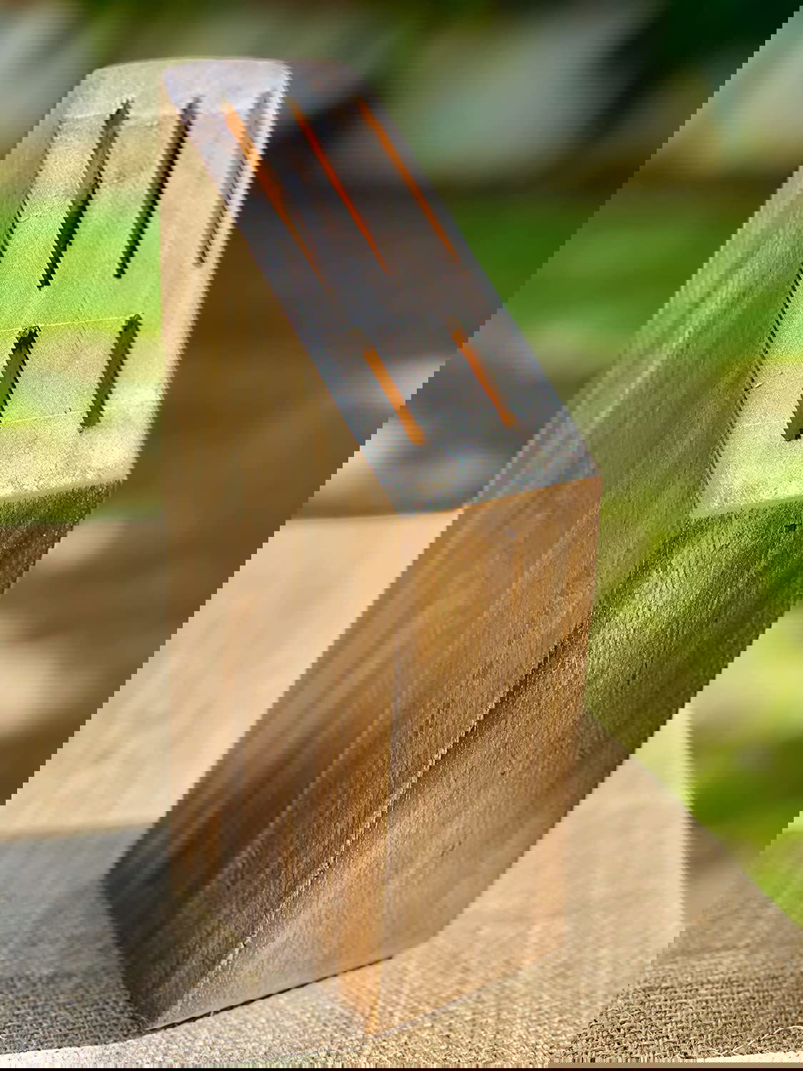 Wood Chop - Mango Wood 5 Knife Holder - ArtyCraftz.com