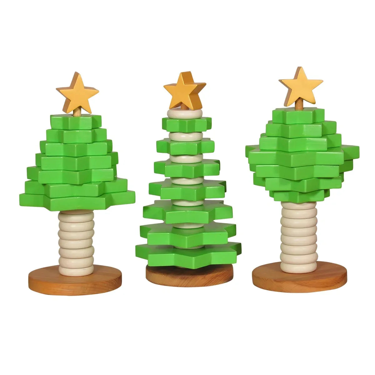 Wooden Christmas Tree and Snowman Toys Combo - ArtyCraftz.com
