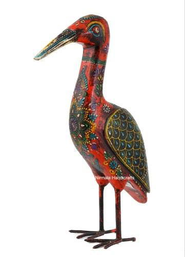 Wooden Craft Saras Crane Decorative Showpiece - ArtyCraftz.com