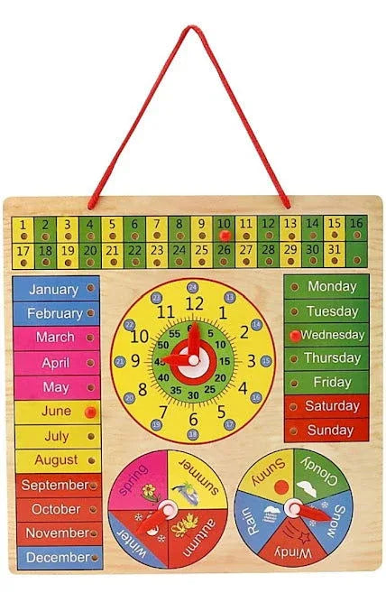 Wooden Learning Clock for Kids-ArtyCraftz