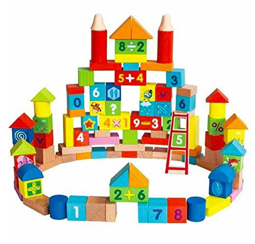 Wooden Wood Toy Cylinder multicolored and multi- shaped Building Blocks Educational learning Toys - ArtyCraftz.com
