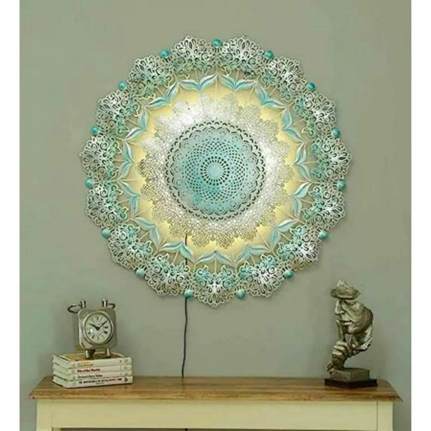 Wrought Iron Sun Circle Decor Decorative Wall Art