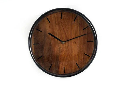 Zoya Wooden Polished Wall Clock-ArtyCraftz.com