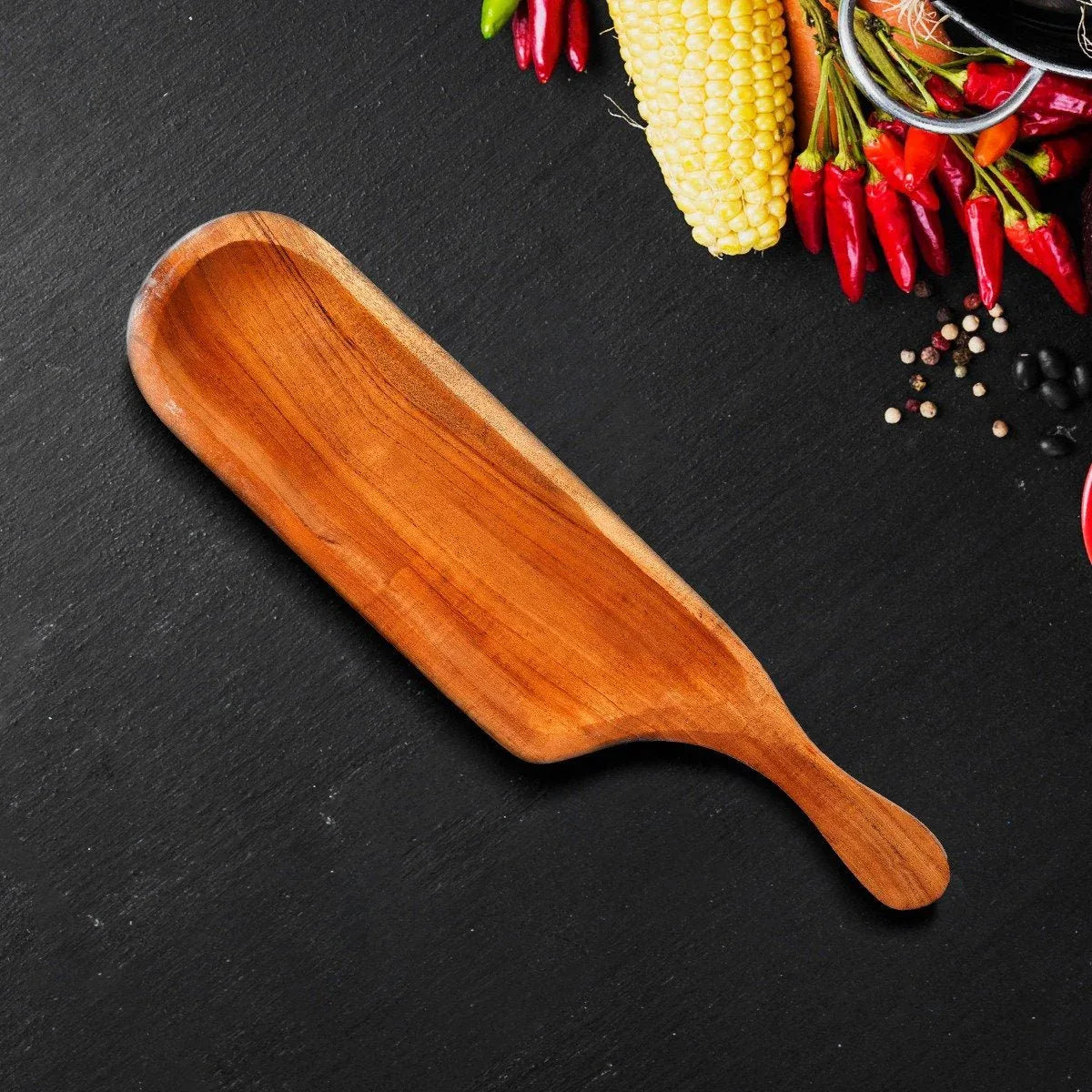 Acacia Wood Bat Tray for Serving Snacks - ArtyCraftz