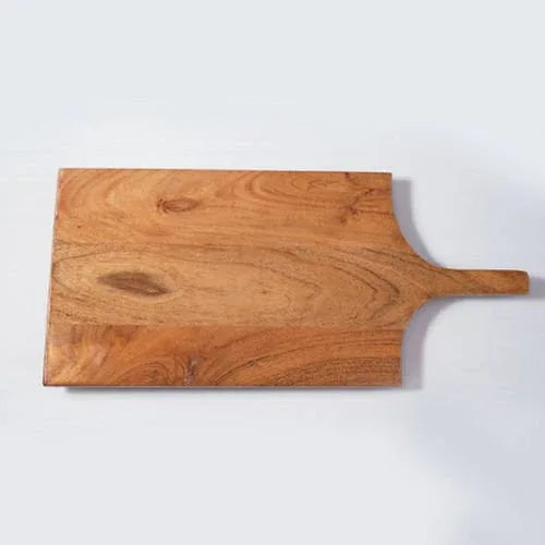 Acacia Wood Rectangular Chopping With Handle - ArtyCraftz