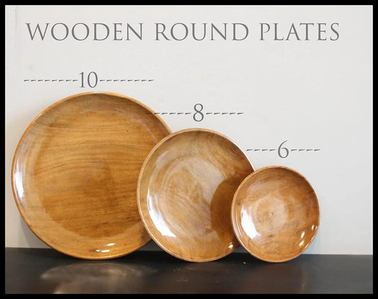 Acacia Wooden Plates set - ArtyCraftz