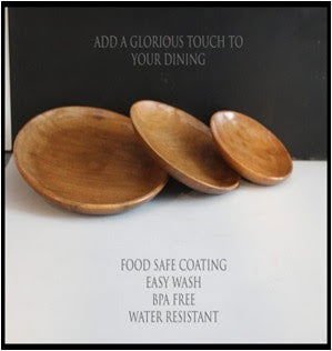 Acacia Wooden Plates set - ArtyCraftz