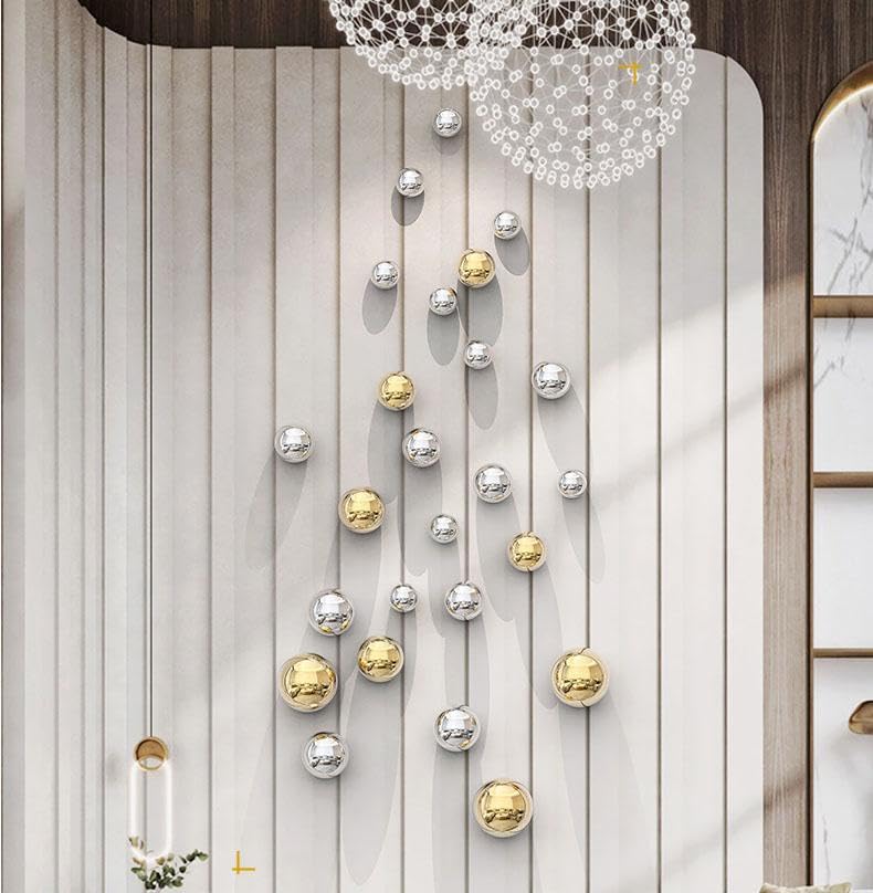 Aluminium Electroplated 10 Luxury Metal Ball Design Wall Art - ArtyCraftz