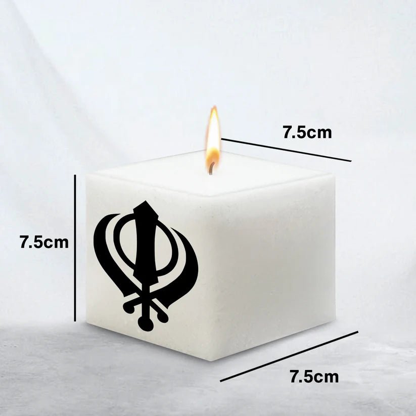 Aura Decor Unscented Waheguru Square Candle - ArtyCraftz