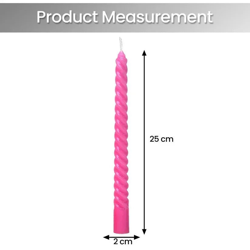 Aura decor Vrinda Spiral Taper Candle - ArtyCraftz