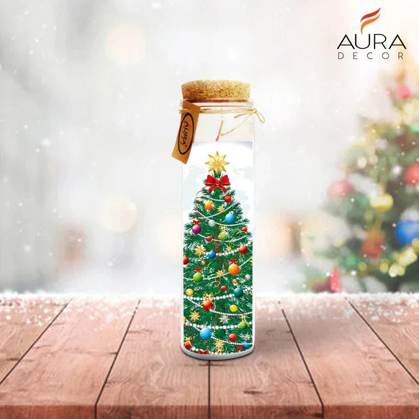 AuraDecor Unscented Christmas Tree Jar Candle - ArtyCraftz