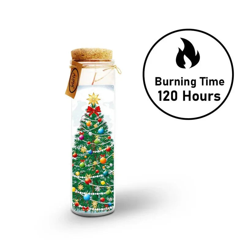 AuraDecor Unscented Christmas Tree Jar Candle - ArtyCraftz