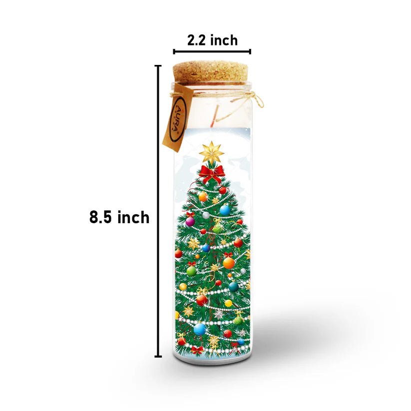 AuraDecor Unscented Christmas Tree Jar Candle - ArtyCraftz