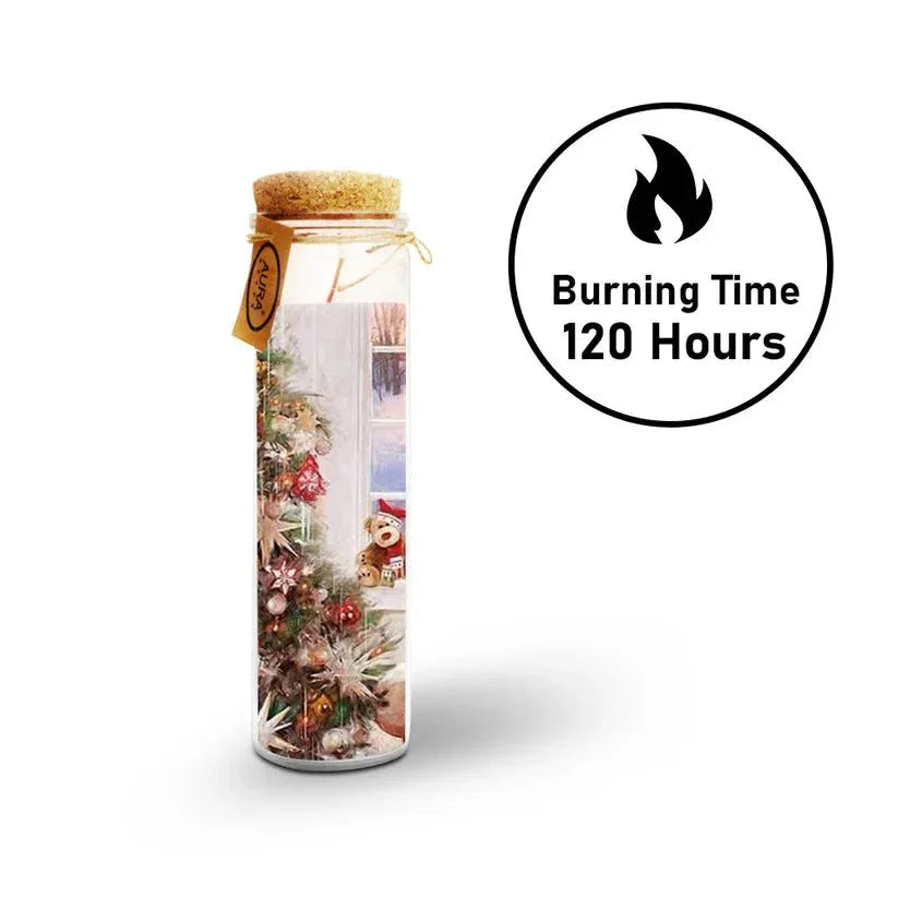 AuraDecor Unscented Christmas Tree with Window Jar Candle - ArtyCraftz