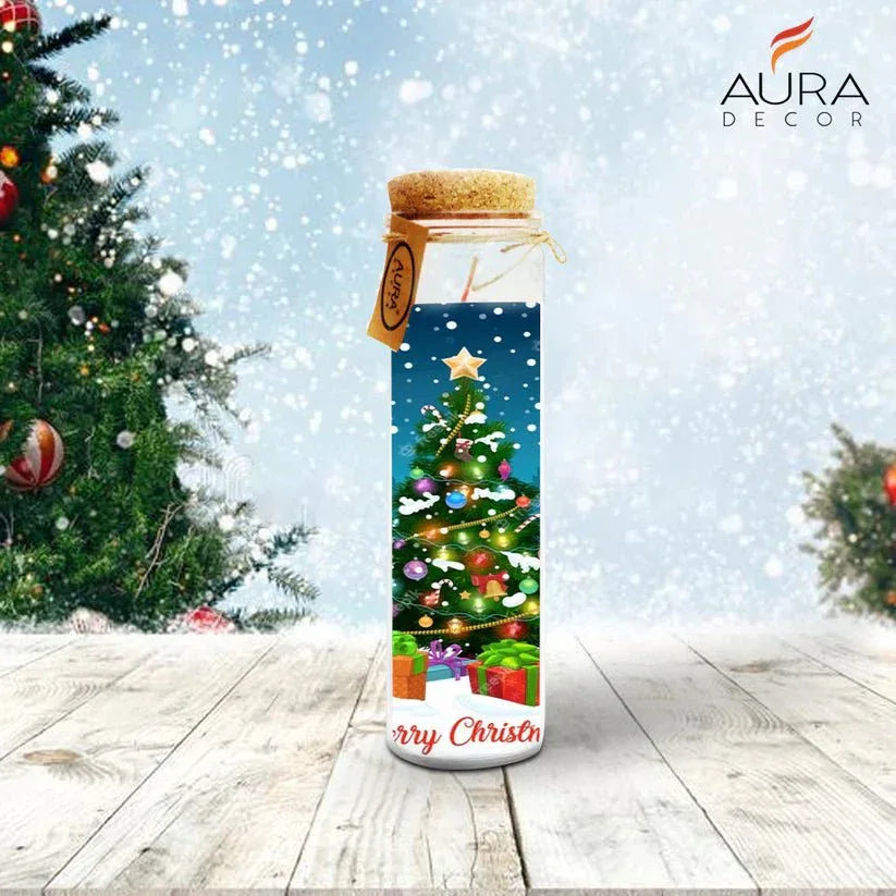 AuraDecor Unscented Merry Christmas Jar Candle - ArtyCraftz
