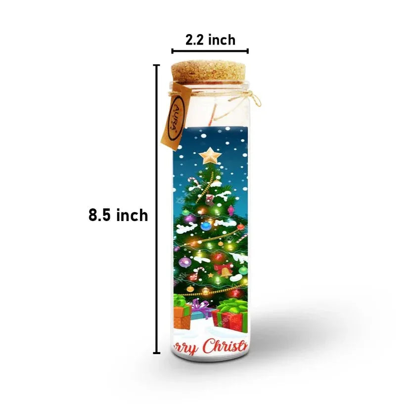 AuraDecor Unscented Merry Christmas Jar Candle - ArtyCraftz