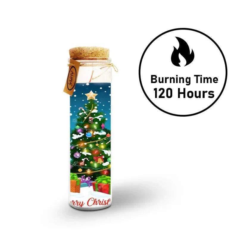AuraDecor Unscented Merry Christmas Jar Candle - ArtyCraftz