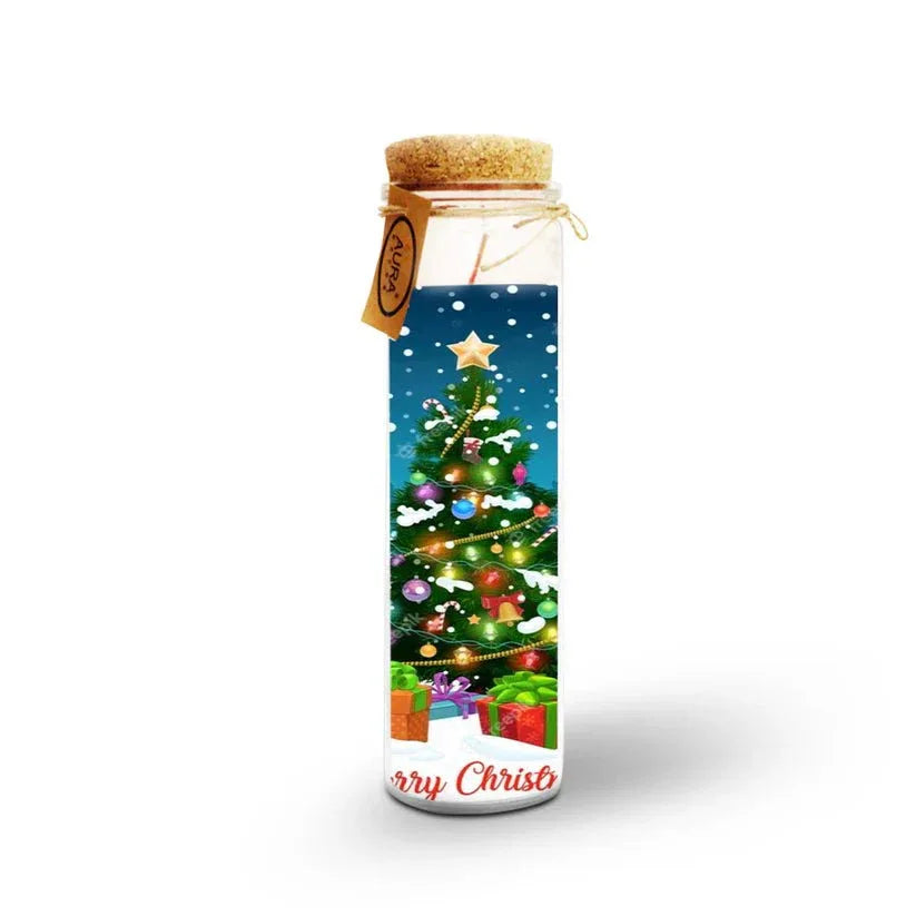 AuraDecor Unscented Merry Christmas Jar Candle - ArtyCraftz