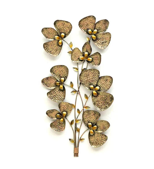 Handcrafted Metal Lotus Leaf Wall Art