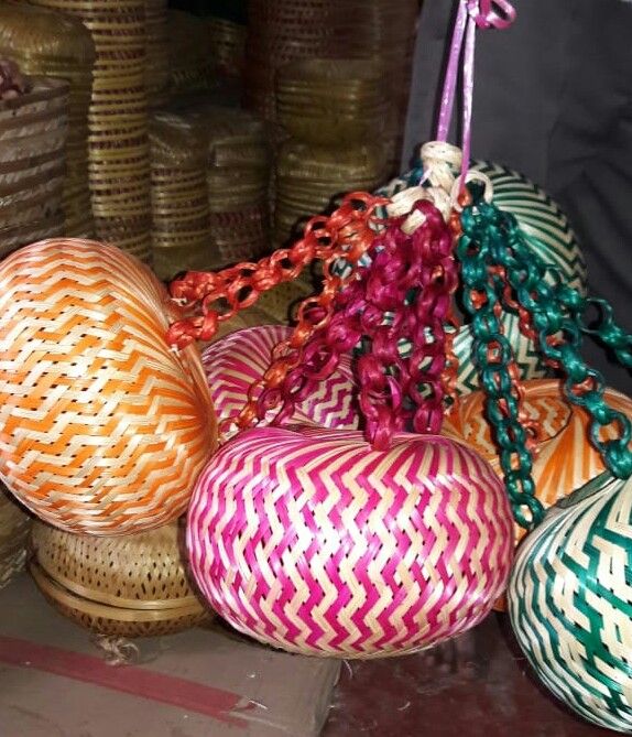 Bamboo Round Pendant Lamp Shade - ArtyCraftz